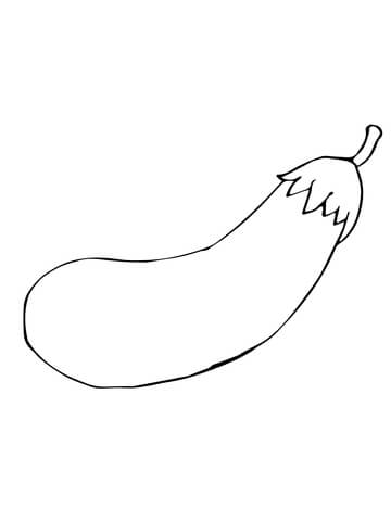 Solanum Melongena Eggplant Coloring Page